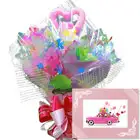 キャンディーブーケ電報　プレシャススマイル　台紙：アートセレクション「ハッピードライブ」