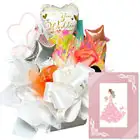 キャンディーブーケ電報　ブライダルエアリー　台紙：アートセレクション スウィートウエディング