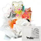 キャンディーブーケ電報　ブライダルエアリー　台紙：YUMI KATSURA ディパーチュアーホワイト