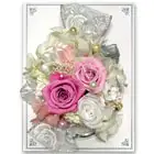 お祝いプリザーブドフラワー電報　ピンクフローラル【プレミアム】